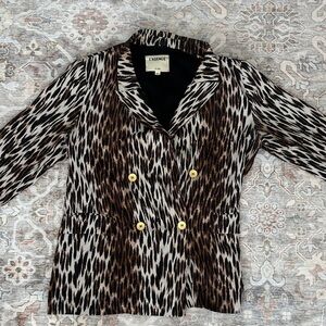 L'AGENCE Leopard Patterned Blazer